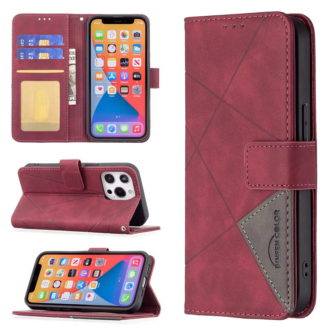 Custodia Portafoglio Per IPhone 13 Con Supporto - Pelle PU, Fodero A Libro Con Chiusura Magnetica, Stampa Lupo - 3