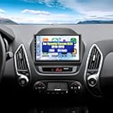 Android 13 Car Stereo for Hyundai Tucson IX35 2010-2015 Radio 10.1 inch Touch Screen Wireless CarPlay Android Auto Mirror Link 2G+32G Bluetooth FM 26UI WiFi EQ GPS Navigation Backup Camera MIC