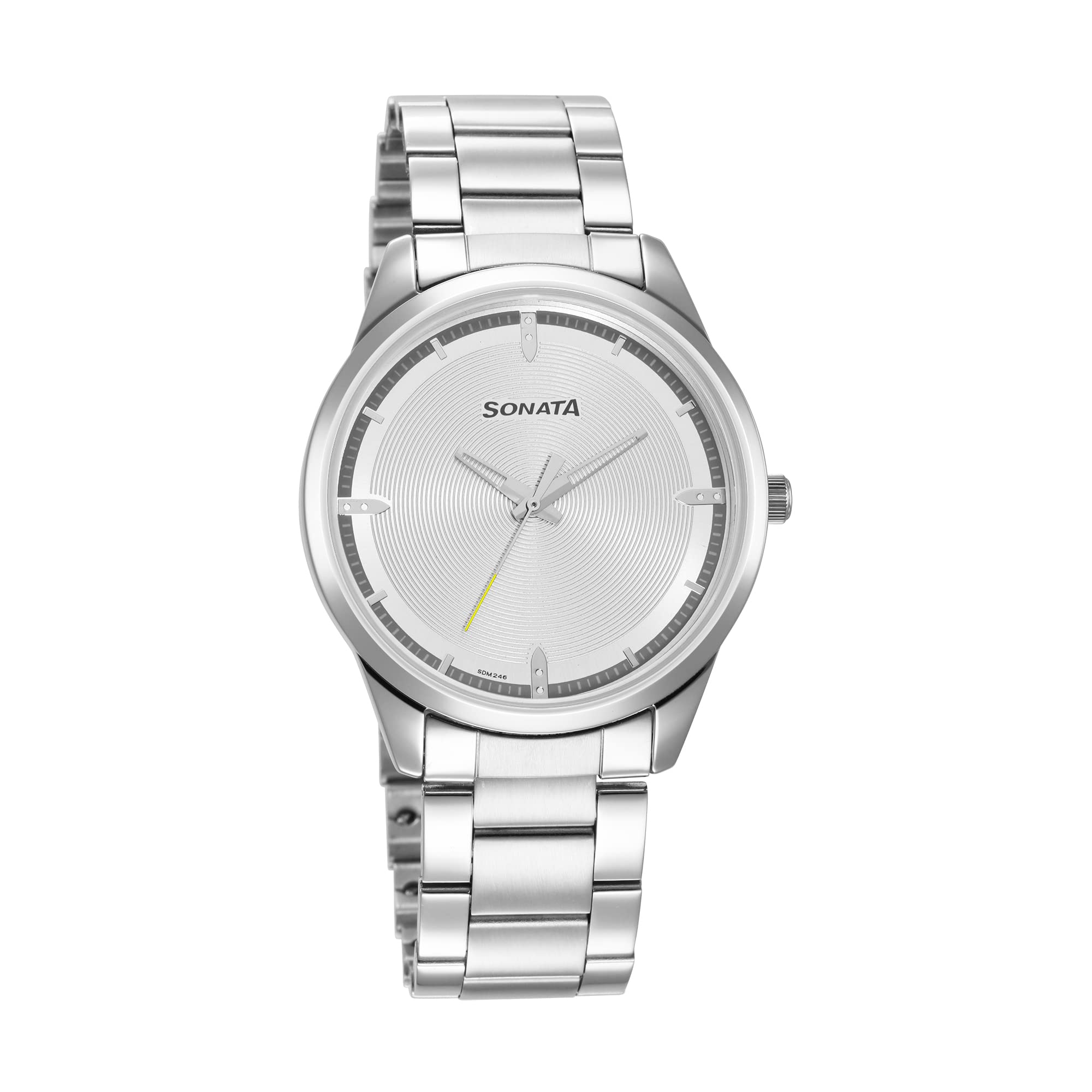 Sonata Force Quartz Analog Silver Dial Stainless Steel Strap Watch for Men-NS7146SM01 (B09NLZQMNV) Amazon Price History, Amazon Price Tracker