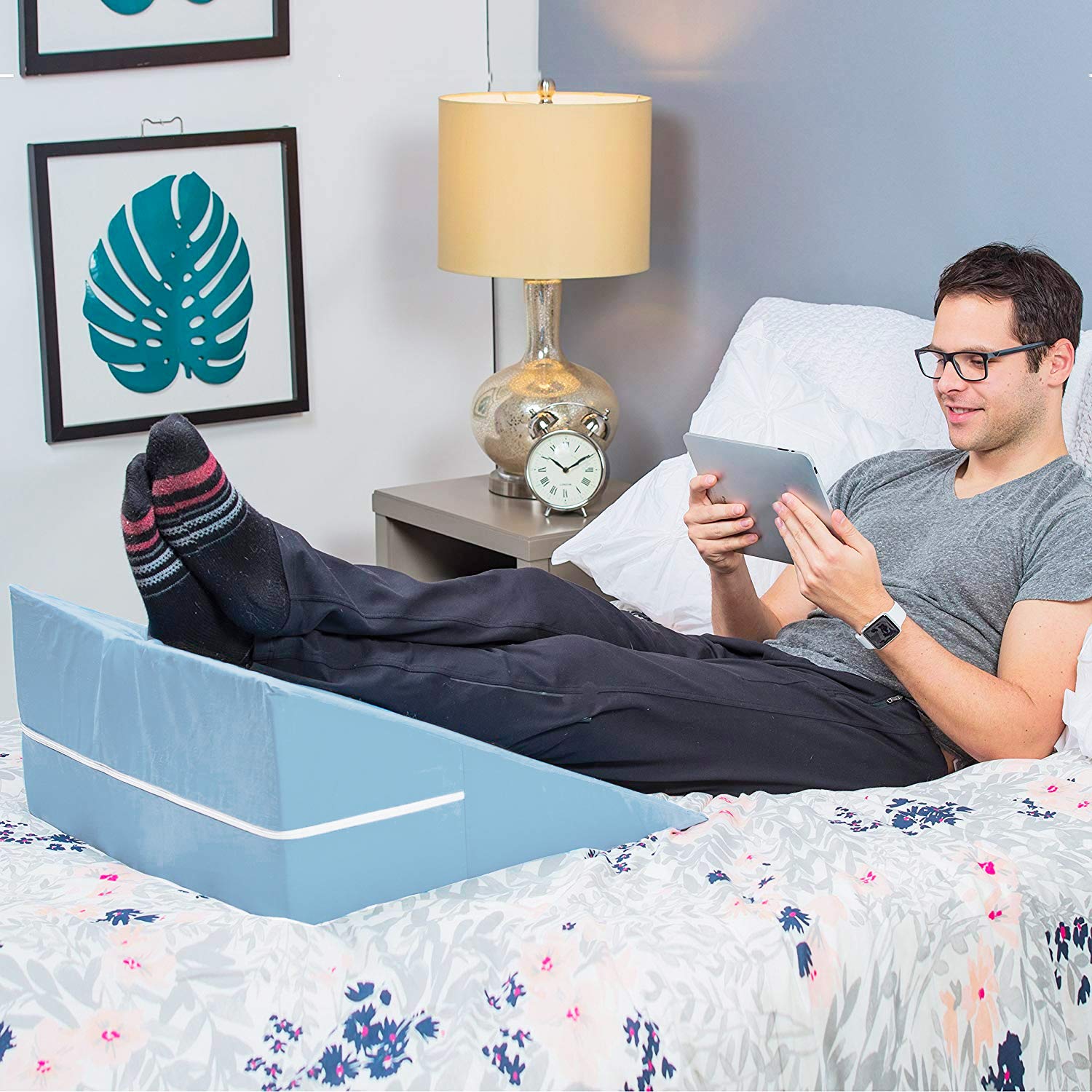 DMI Bed Wedge Pillow and Triangle Wedge with Elevated Incline for Neck