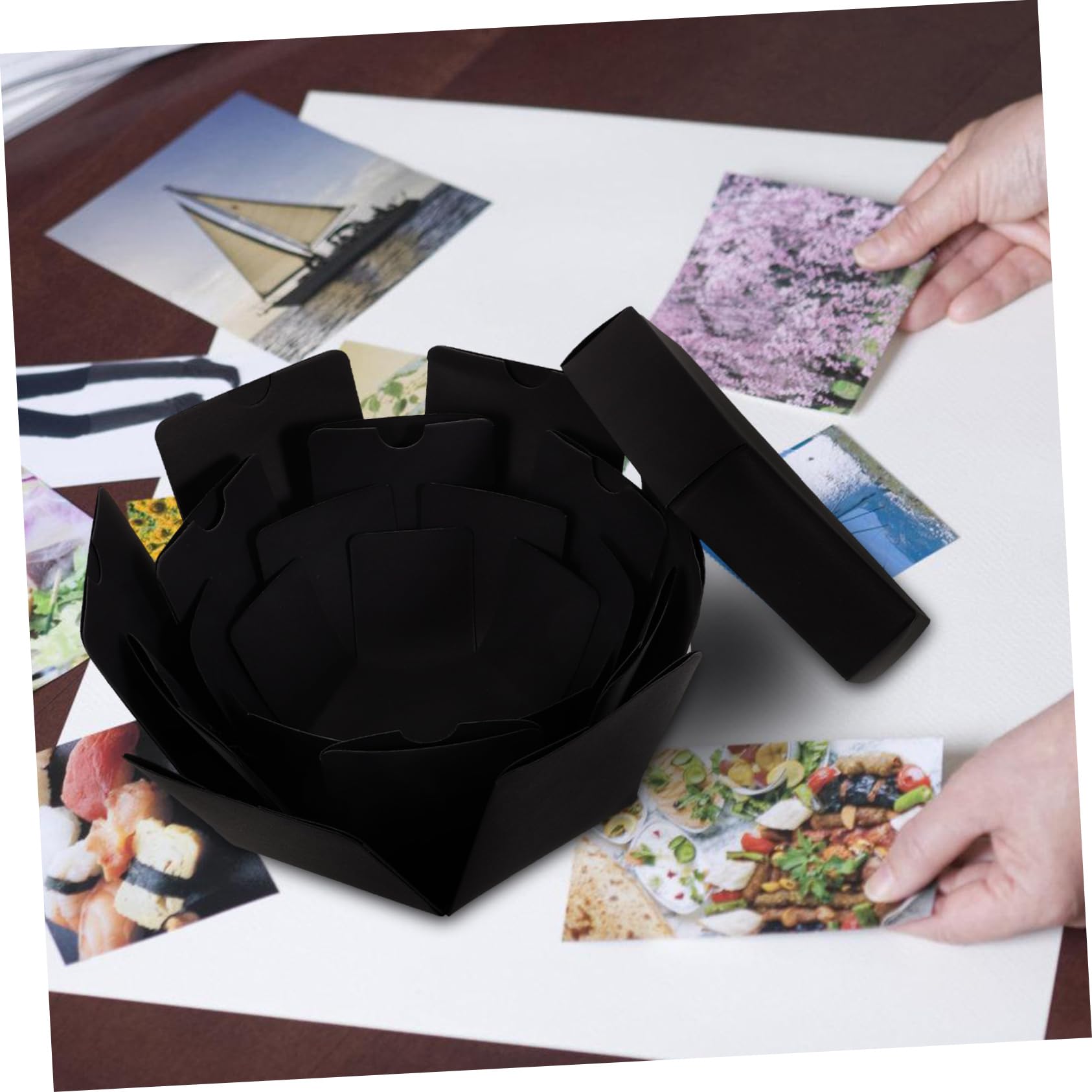COLLBATH 1pezzi Album Fotografico Artistico Fai da Te Contenitore Fotografico Album Artigianale dei Ricordi Scatola Regalo Foto Personalizzabile