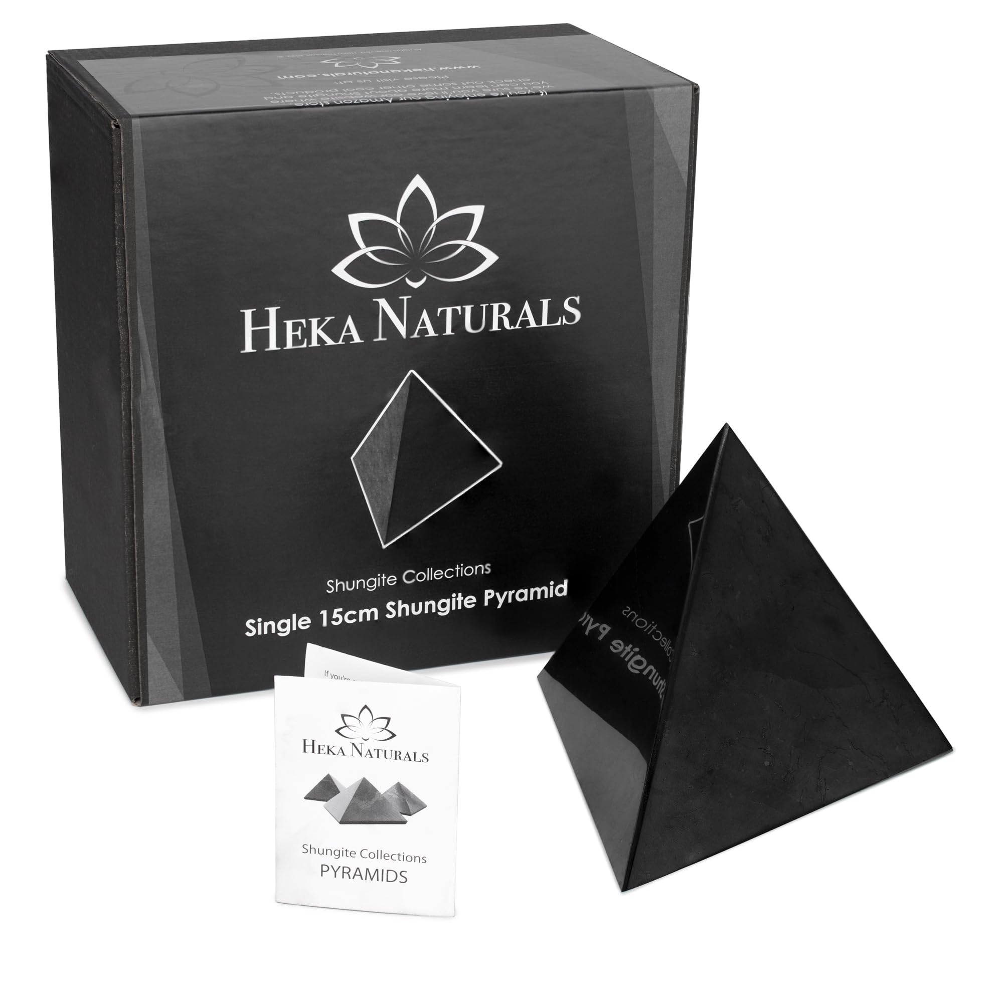 Piramide Di Shungite Lucida 15 Cm - Per Meditazione E Protezione Energetica | Geometria Sacra