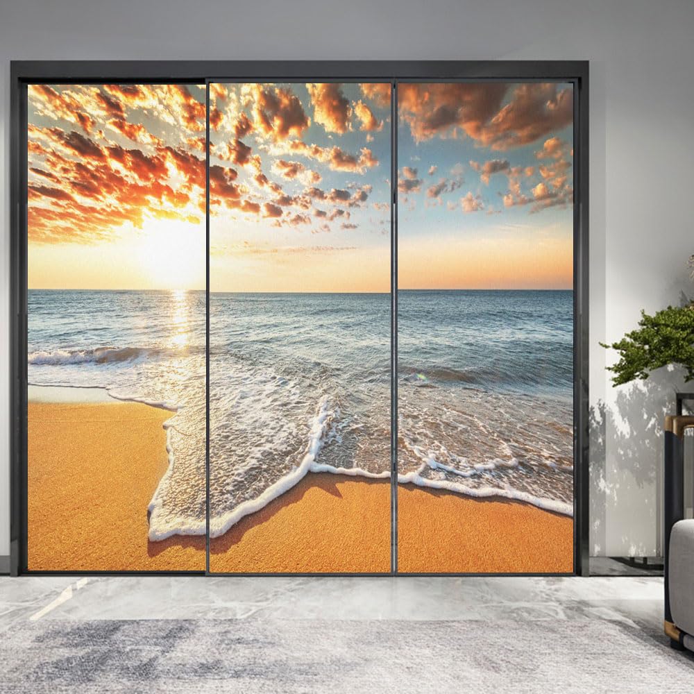 Statische hechtende raamfolie, privacy- en warmteregulatie, anti-uv-blokkering, raamstickers, boom, decoratief, matte raamfolie, 60 x 100 cm (b x h x h