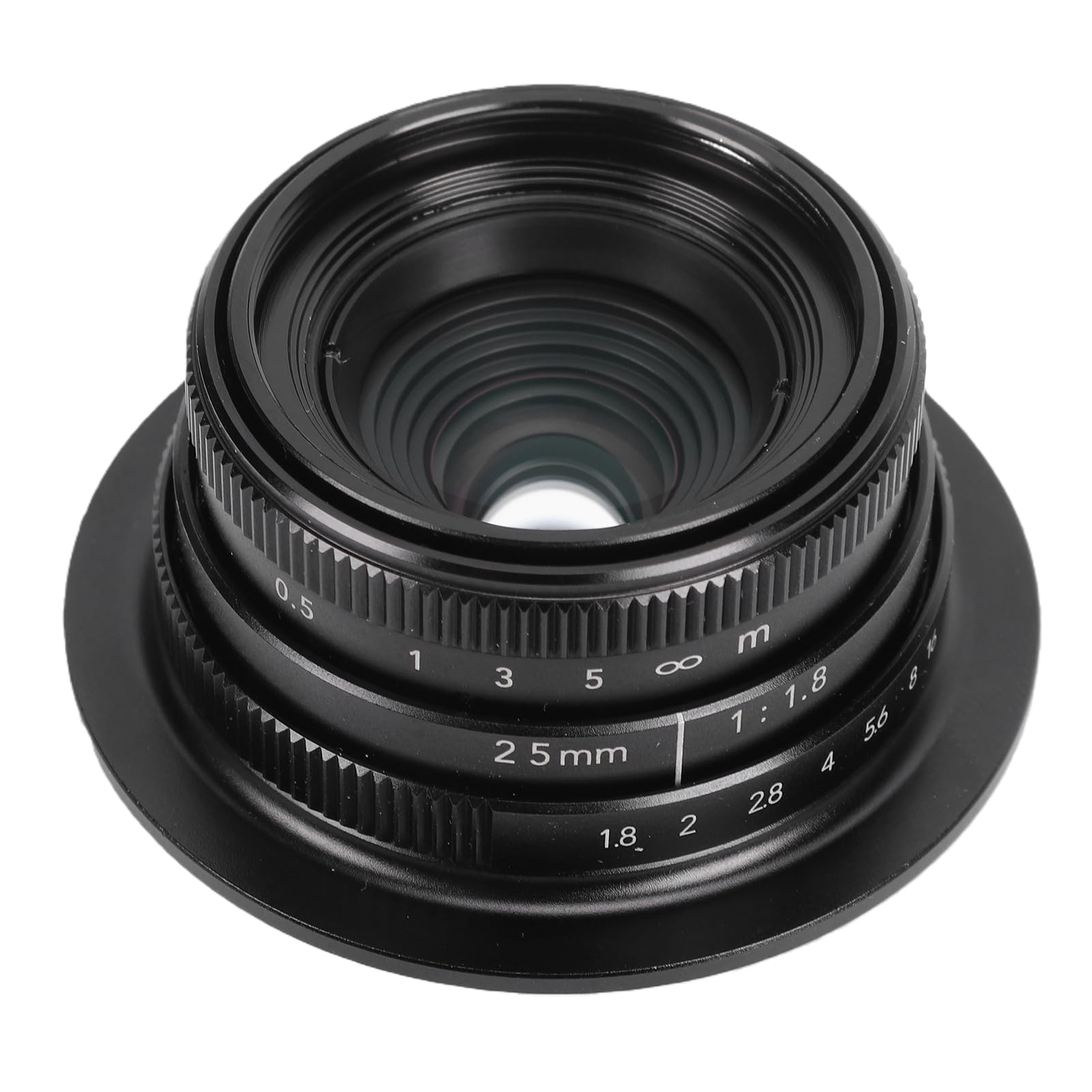 Jiawu Obiektyw z ręczną regulacją Ostrości, Szerokokątny Obiektyw Stałoogniskowy 25 Mm F1,8 APS C z dużą przysłoną, Kompaktowy ze Stopu Aluminium z 8 Listkami Przysłony i powłoką UMC dla R7 R10 R50