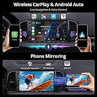 Vista 4 de ATOTO A5L - Estéreo de coche doble DIN Android de 7 pulgadas, CarPlay inalámbrico y Android Auto, conexión Wi-Fi/Bluetooth/USB, radio de coche