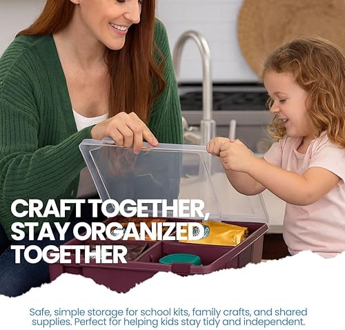 Miniatura 8 de ArtBin AB Designs Super Satchel Doble Profundidad con Divisores Removibles, Contenedor de Organización de Almacenamiento para el Hogar Apilable,