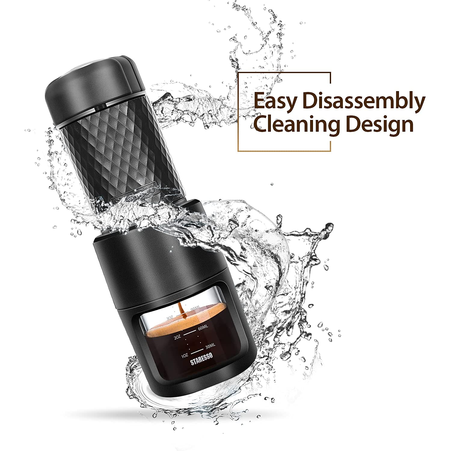 Portable Espresso Maker STARESSO Mini Coffee Maker Using Ground