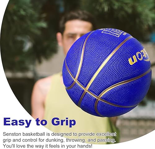 Miniatura 3 de Senston Balones de baloncesto para exteriores de 27.5 pulgadas29.5 pulgadas, excelente elasticidadagarre de goma con bomba, tamaño duradero 57 para