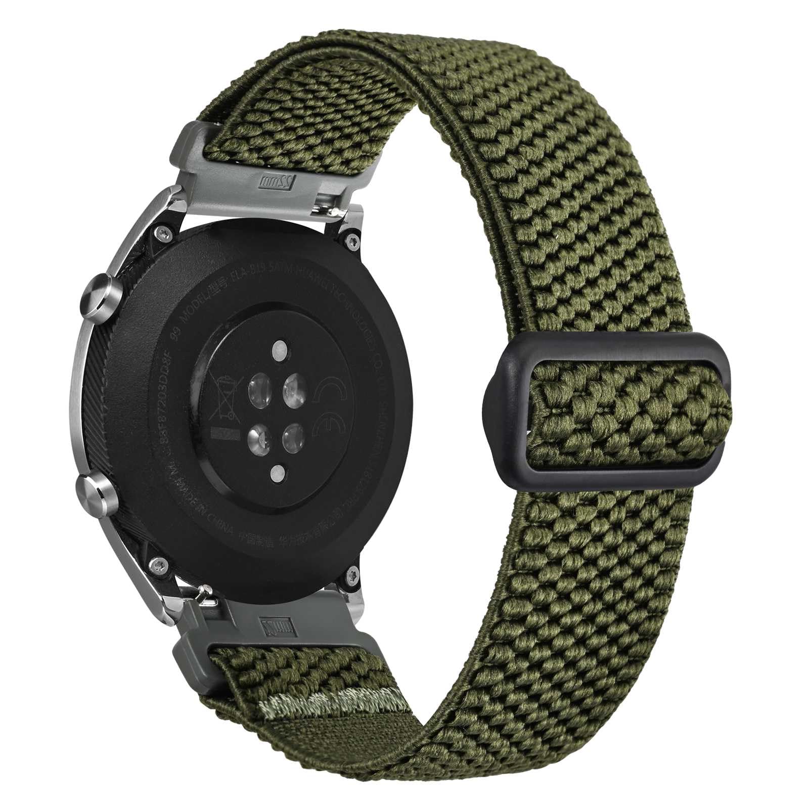 ANNEFIT Rozciągliwy nylonowy pasek do zegarka dla mężczyzn i kobiet, regulowany, elastyczny pasek do zegarka z szybkim zapięciem, zamiennik paska 16 mm, 17 mm, 18 mm, 19 mm, 20 mm, 22 mm, 24 mm