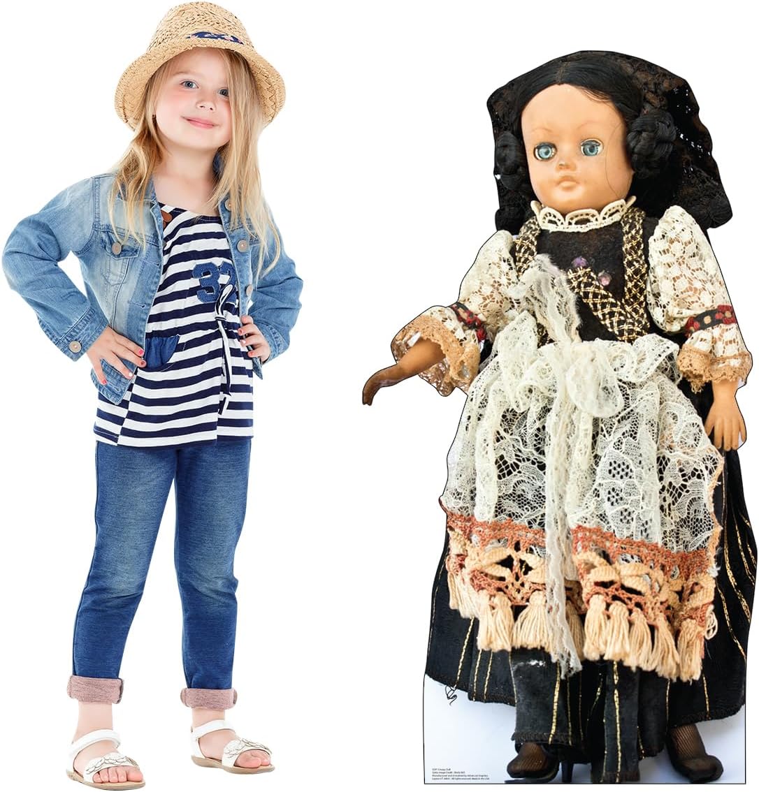 Cardboard People Creepy Doll Life Size Cardboard Cutout Standup