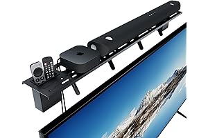 TV Top Shelf, Floating TV Stand with Storage Boxes for Under TV Screen