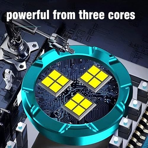 Miniatura 5 de Linterna alemana  Linterna alemana de tres ojos Monster Mini Flash Super Power, linterna recargable del tamaño del pulgar de Alemania, IPX7