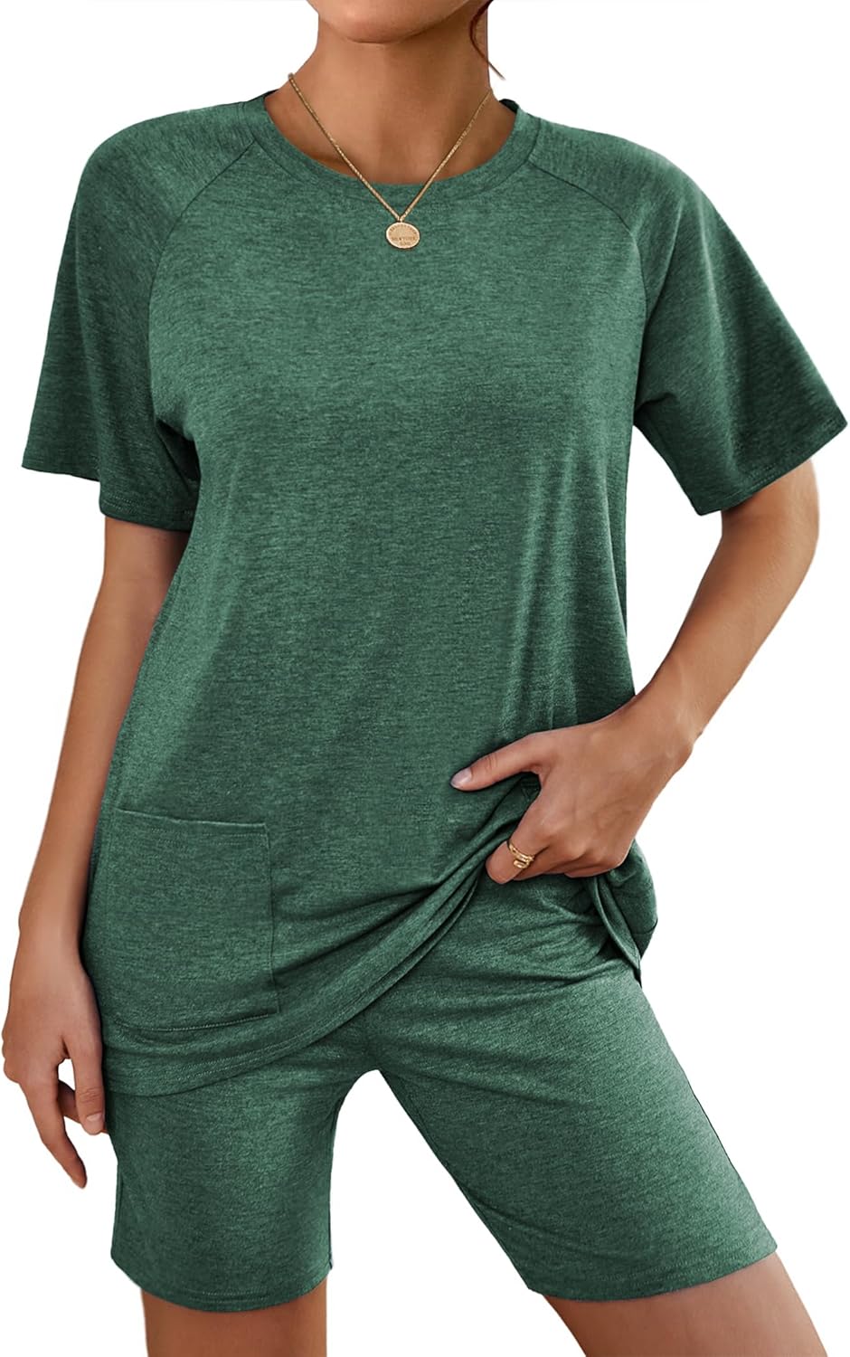 Ekouaer womens 2 piece lounge sets summer outfits casual clothing