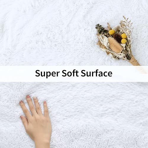 Miniatura 5 de Alfombra de felpa larga y suave moderna y esponjosa para dormitorio sala de estar habitación de los niños decoración de interior del hogar cómoda