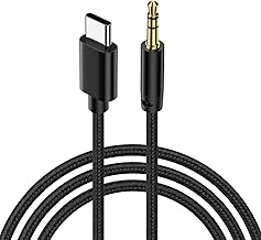 USB C to 0.14 inch (3.5 mm) AUX Cable, Type C AUX Conversion Cable, High Resolution Sound Quality, Equipped with DAC, Heavy Duty, Car Audio Cable, Compatible with Headphones, PC, Smartphones, Home