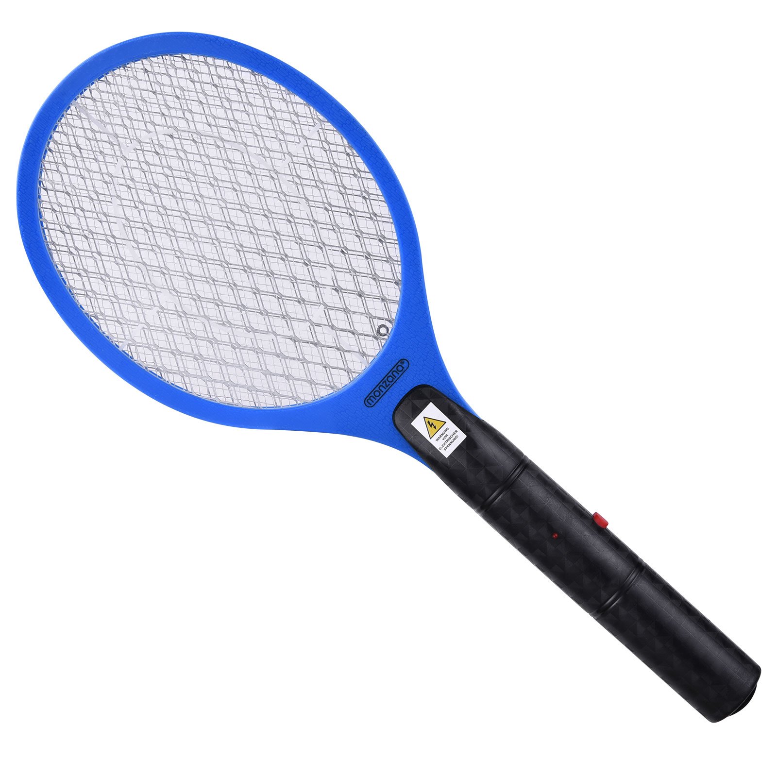MONZANA® Raqueta Matamoscas Eléctrica 3 Unid. Matamosquitos Protección de Malla Doble Batería Uso Interior
