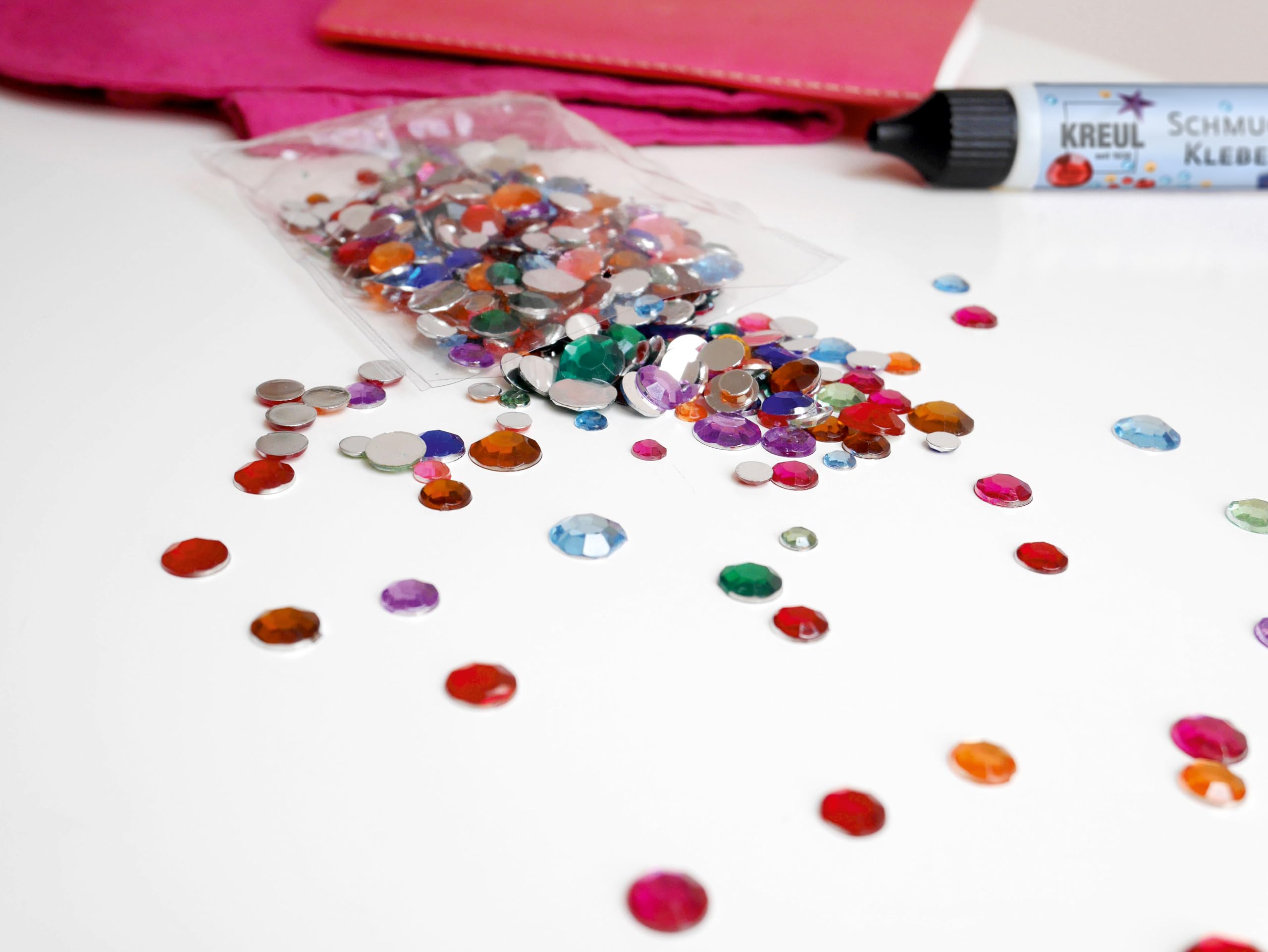 KREUL Hobby Line Multicoloured Decorative Stones Set - 1,000 Decorative Stones