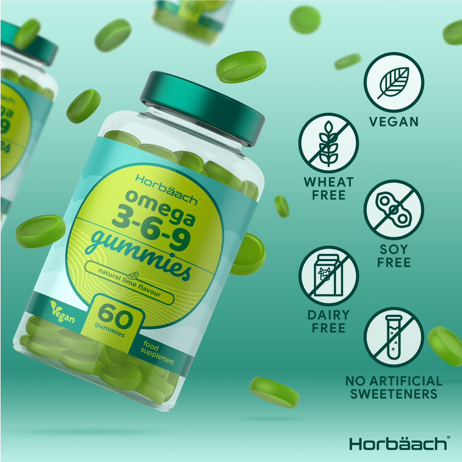 Buy Omega 3 6 9 Gummies 60 Vegan Gummies Essential Fatty Acids