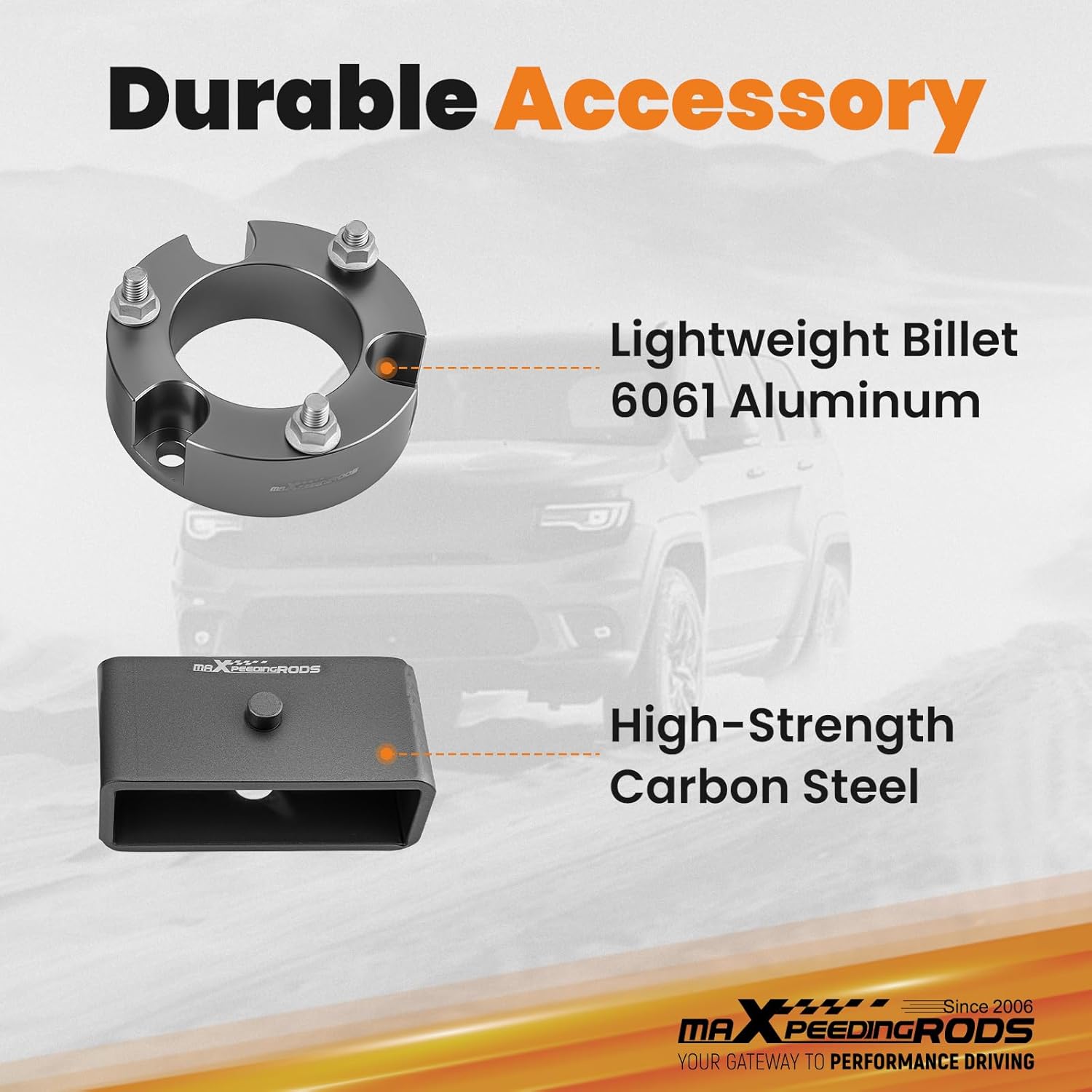 maXpedingrods 3" Lift Leveling Kit w/G1 Shocks for Toyota Tacoma 2005-2023, Upgraded Suspension Lift Kit