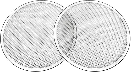 Miniatura 4 de Tosnail Paquete de 4 sartenes de aluminio sin costuras de 11 pulgadas con agujeros de malla para pizza