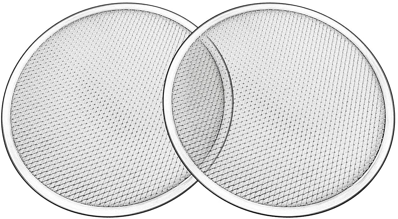 Tosnail 4-pak 25 cm bezszwowa aluminiowa patelnia do pizzy z otworami siatka do pizzy