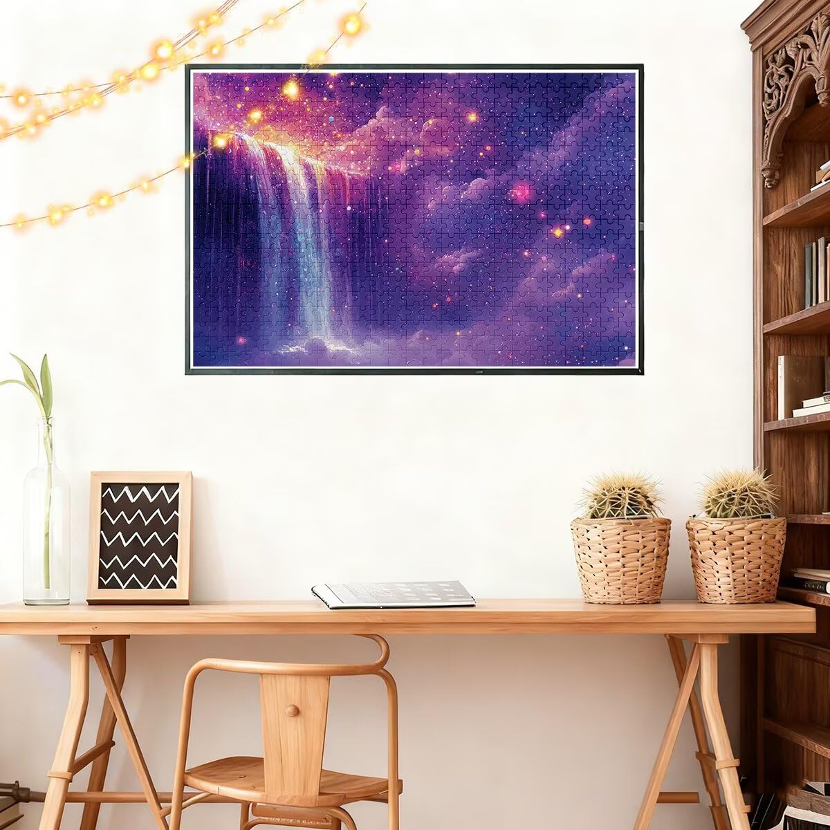 Puzzle 1500 elementów dla dorosłych, fantazyjne puzzle, klasyczne drewniane puzzle dla dorosłych, 87 x 57 cm, imponująca gra edukacyjna, wyzwanie, gra logiczna dla całej rodziny, relaksacyjny, prezent