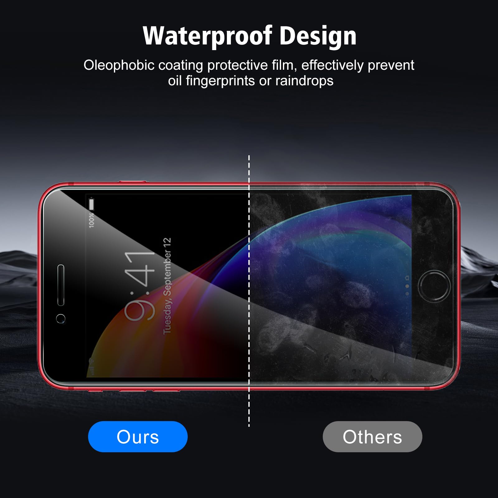 Paquete de 3 protectores de pantalla de privacidad para iPhone 8 Plus/iPhone 7 Plus, vidrio templado antiespía, dureza 9H, resistente a los arañazos