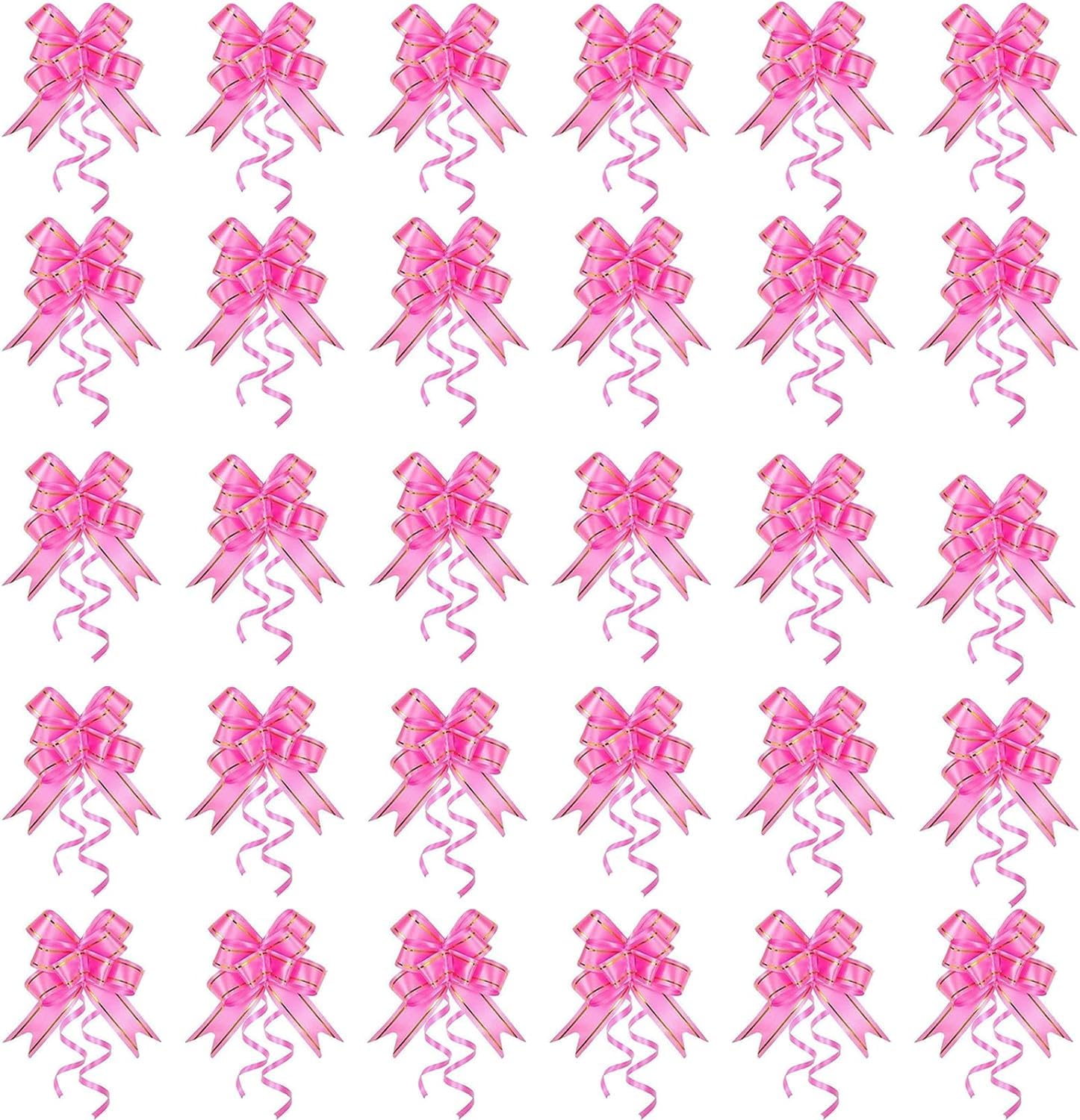 Chocozone 100Pcs Pull Flower Ribbon for Gift Wrap & Decoration Multicolor Pull Ribbon Bows (Size : 15) Pull Ribbons for Gift Wrapping (Pink)-picture-11