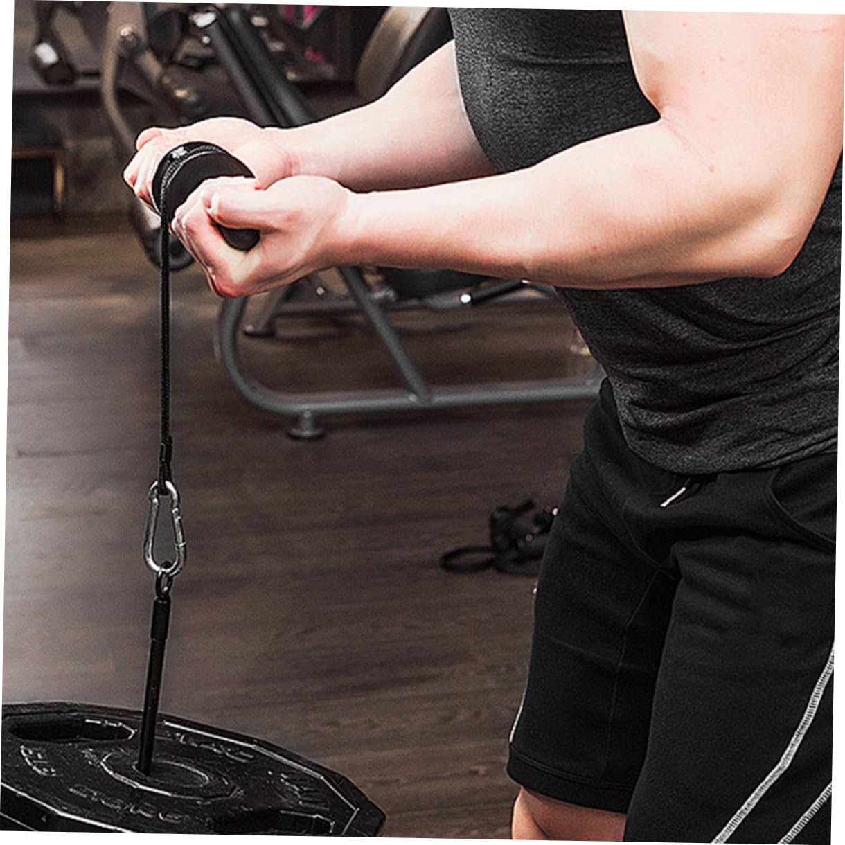 POPETPOP Dispositivo de Fuerza Capacidad de Carga Fuerte para Brazos Barra Horizontal Material de Hierro y Plástico Adecuado para Entrenamiento en Casa