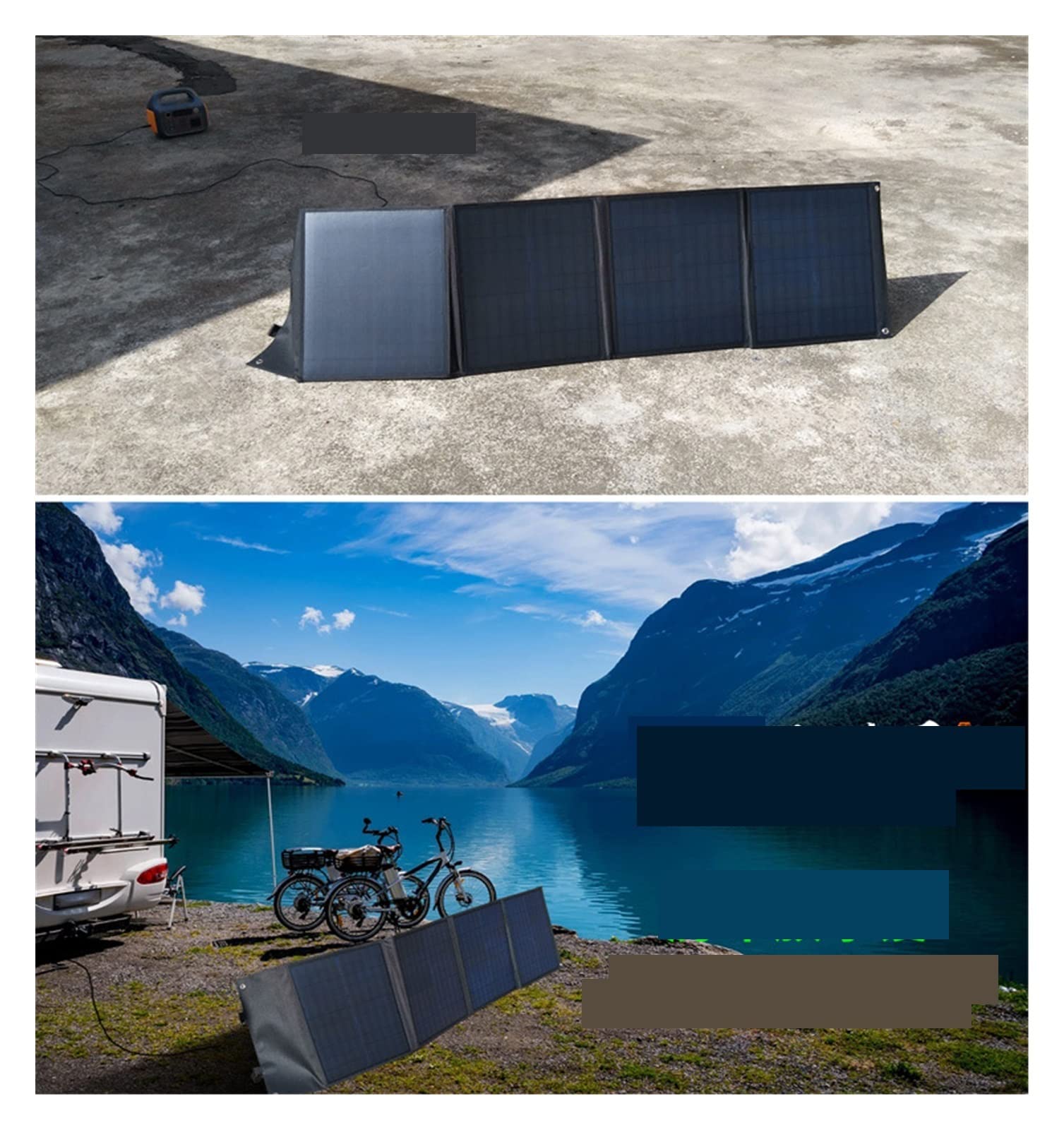 Pannello Solare Pannello Solare for La Ricarica Dell'energia Mobile Pannello di Generazione di Energia Solare da 18 V Borsa Pieghevole Solare Quadrupla da 100 W con Staffa