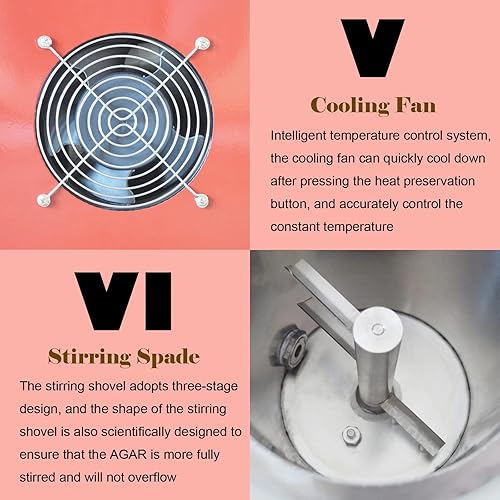Miniatura 4 de TECHTONGDA Mezclador de gel de agar Máquina agitadora de duplicación de laboratorio dental Máquina de duplicación de laboratorio Equipo de