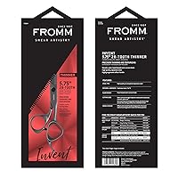 Vista 4 de Fromm Professional Invent - Tijeras de precisión para adelgazar y texturizar el cabello de 5.75 pulgadas y 28 dientes para cortes romos y capas