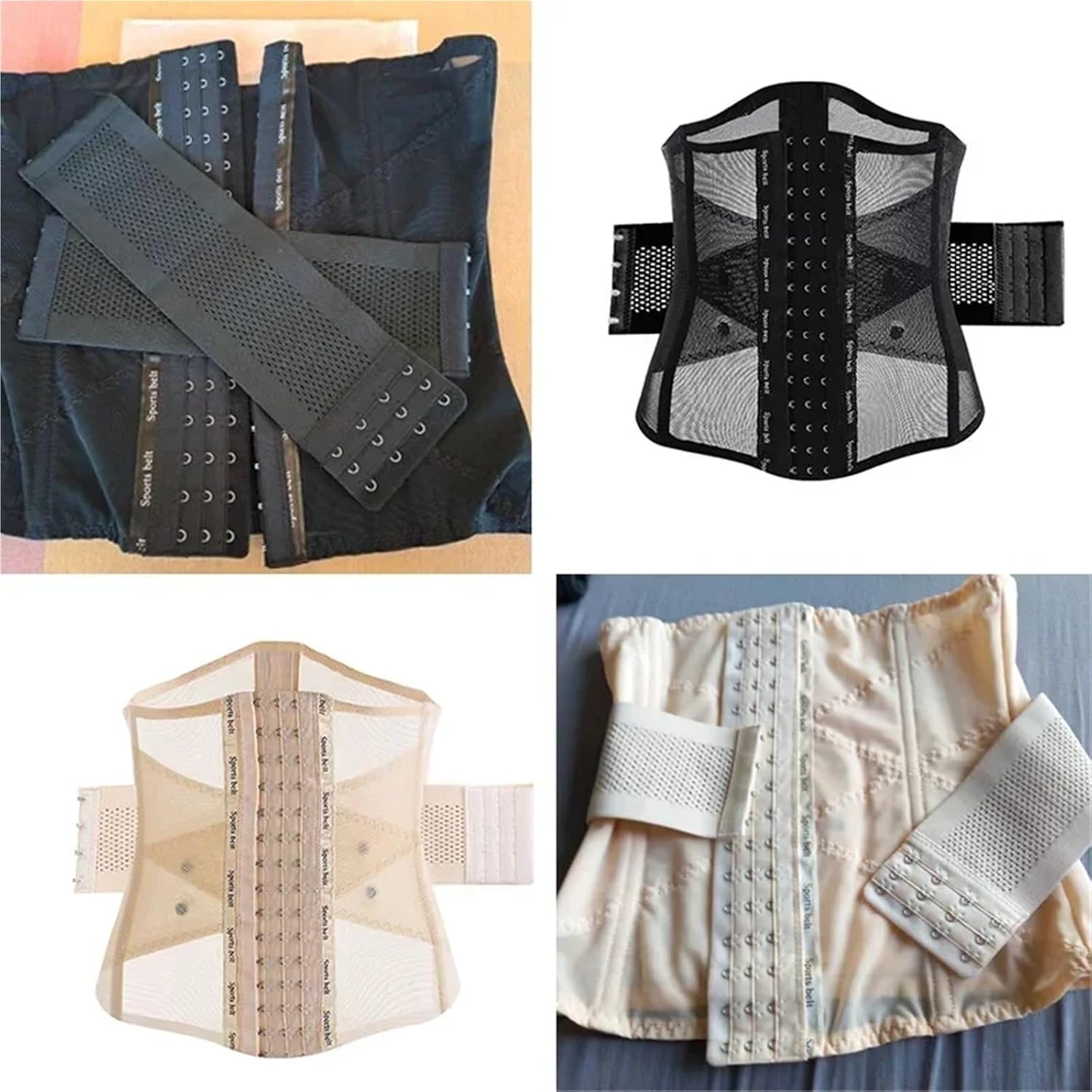 Women Double Belt Corset Waist Cincher Shapewear Summer Flat Belly Waist Trainer
