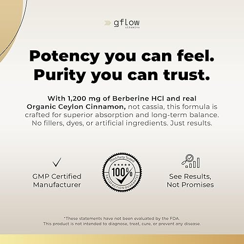 Miniatura 6 de Berberina HCL 1200 mg en cápsulas vegetales con canela de Ceilán  Fabricado en los Estados Unidos