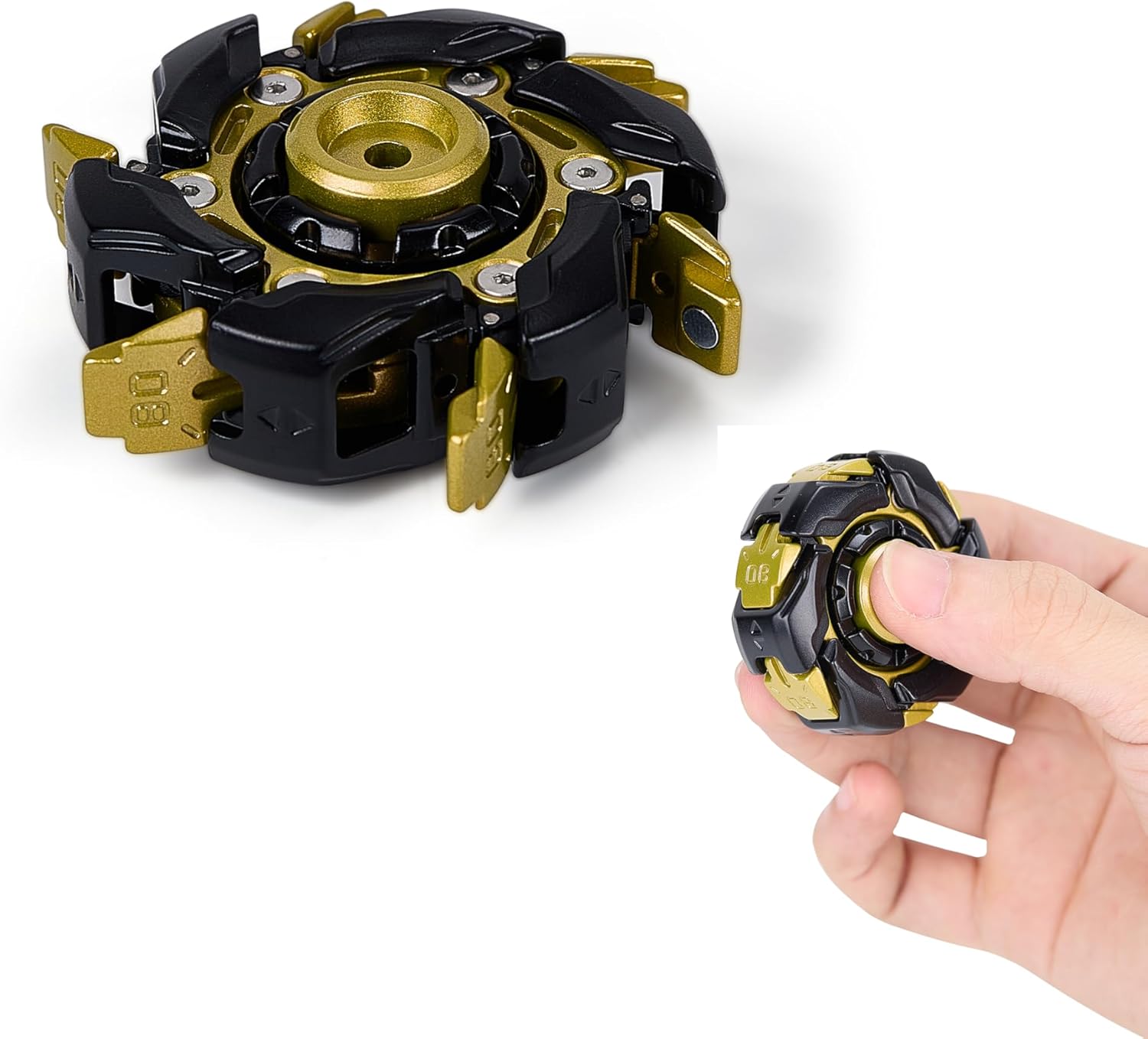 Metal Fidget Spinner for Adults - Spin-Activated Transformation (Open Armor) Spinner, Cool Fidget Toy for Stress Relief, Viral on TikTok & YouTube (Ironheart Core)