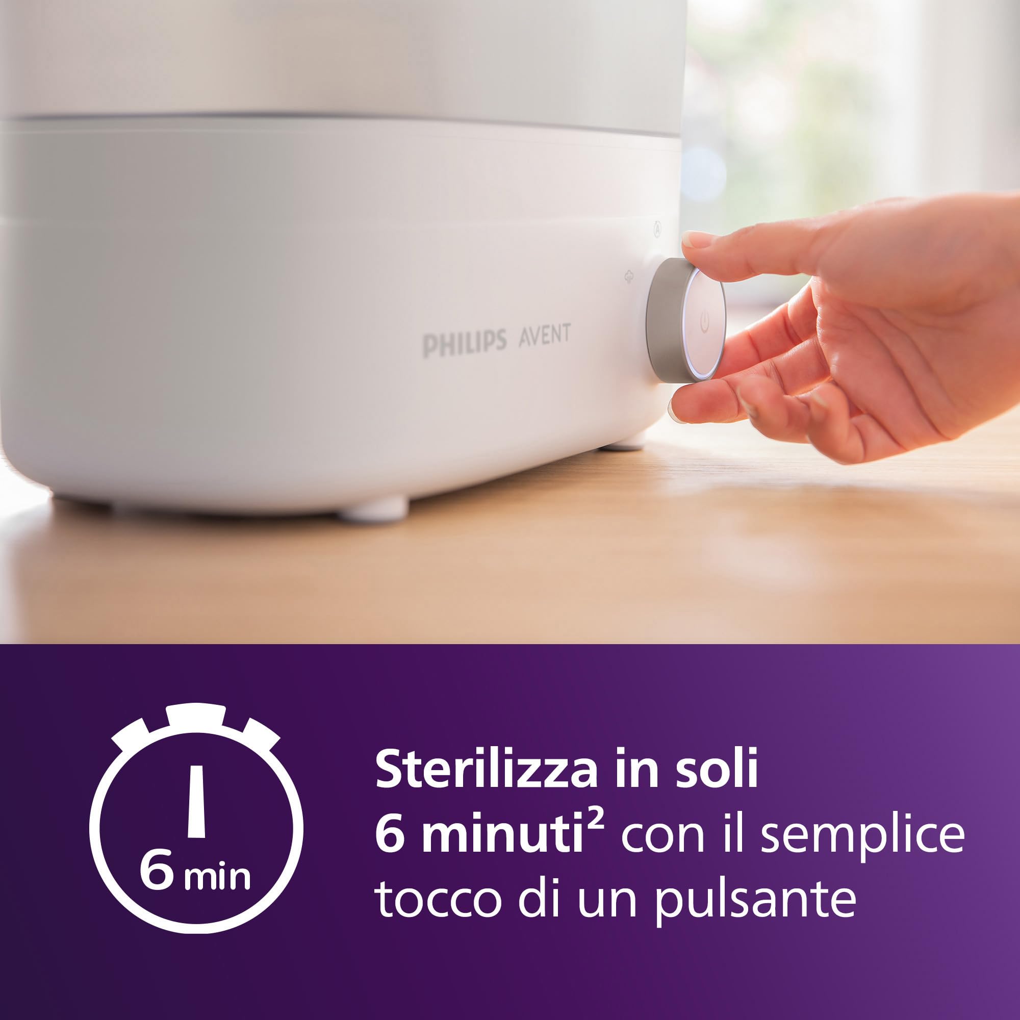 Philips Avent Esterilizador De Botellas Eléctrico A Vapor Para Hasta 6 Biberones, Tetinas Y Accesorios, Diseño Modular, Color Blanco SCF291/00