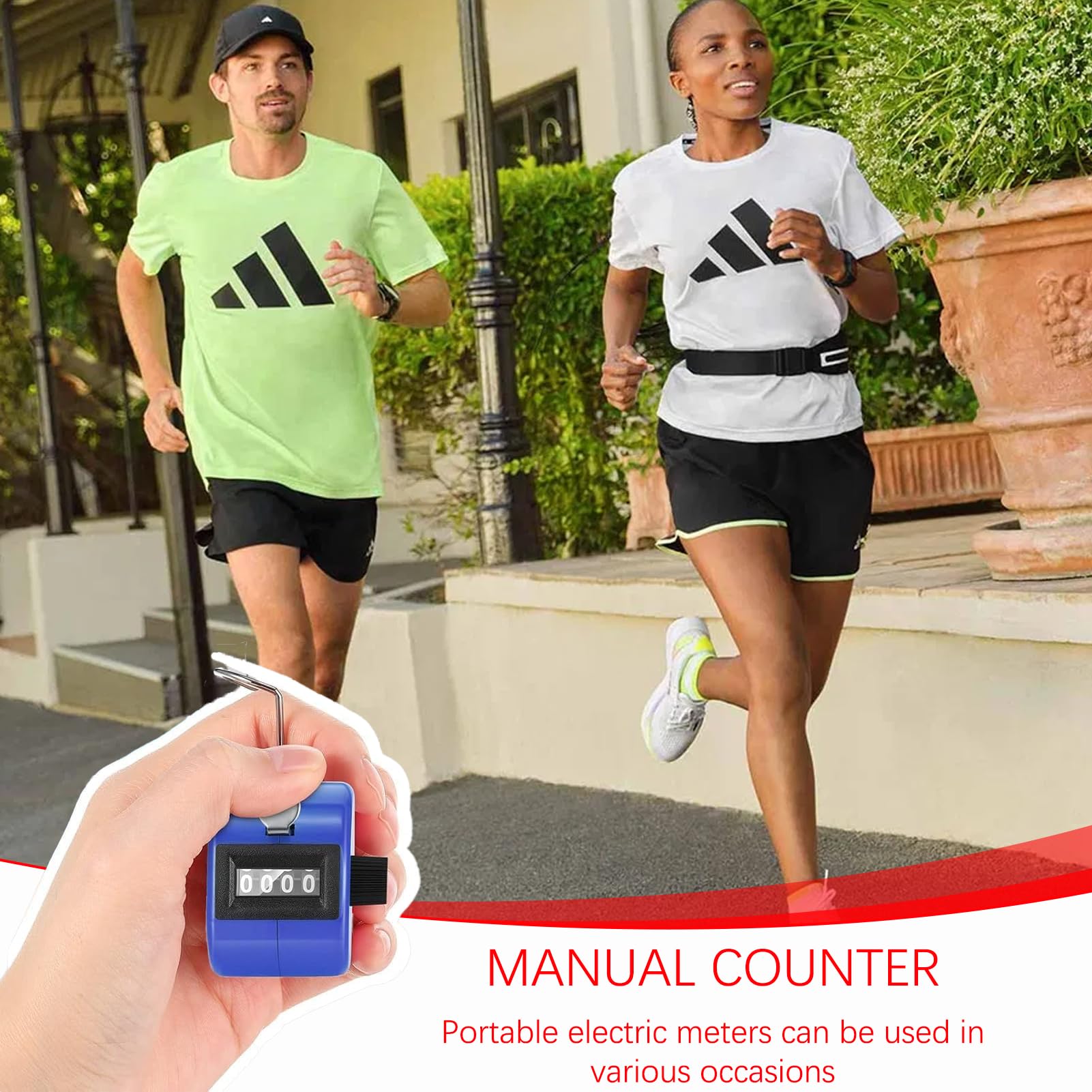 4 Pz Contatore Manuale Contatore Clicca 4 Cifre Contatori Manuali Click Meter per Contatore Manuale Meccanico, Conto Fino A 9999, Tour/Sport/Allenatore/Scuola/Evento