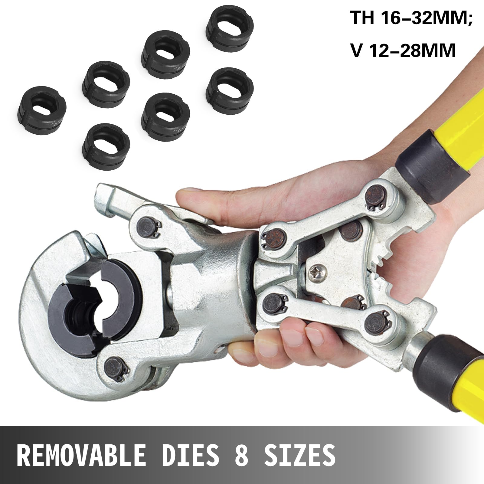 VEVOR Narzędzie do zaciskania rur Ø 12-32 MM, Zaciski do ostrzy Zaciski do węży Nadaje się do rur aluminiowych/rur PEX/rur PB/złączek miedzianych/uszczelek miedzianych