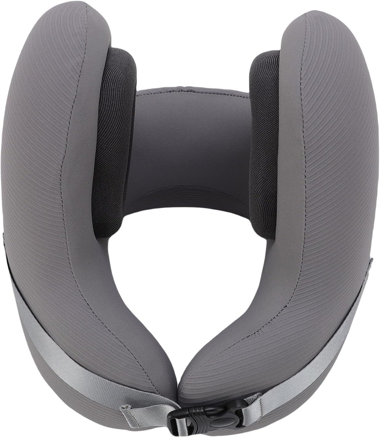 Luqeeg Travel Pillow, Memory Foam Neck Pillow with Noise Canceling Earmuffs & Adjustable Strap, Ergonomic Design, for Noisy Environments Like Planes, Trains, Convenient Carrying