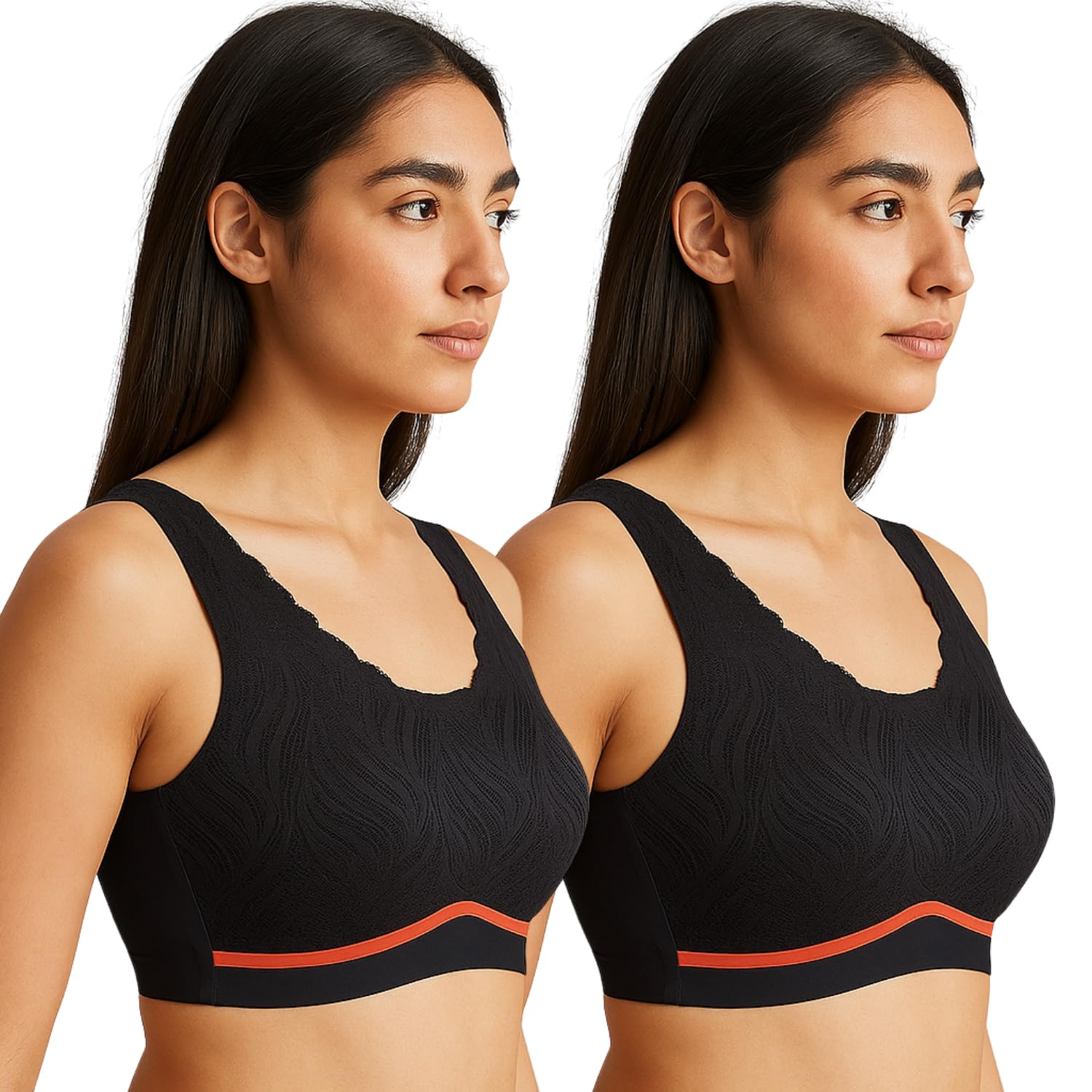 sheux Premium Women's Posture Sports Bra | Padded | Full Coverage | Broad Cushioned Strap | Sexy Push Up Wireless Bra for Women | Wire Free Full Coverage-picture-48