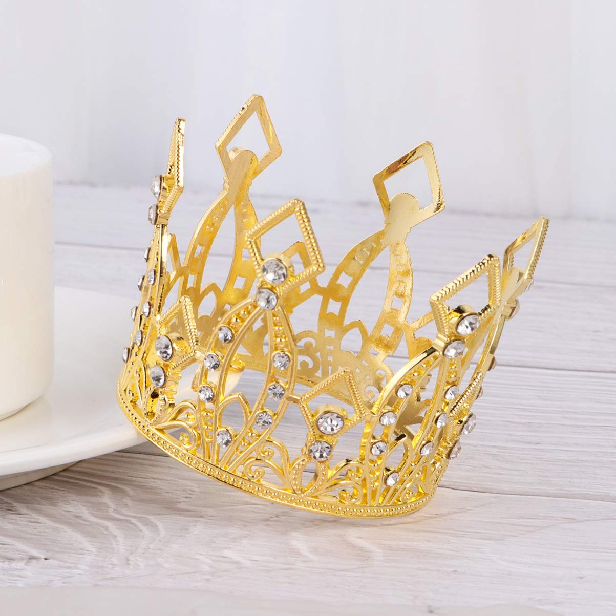 Abaodam 6pièces Décorations De Gâteau Couronne Miniature pour Anniversaire Et Fêtes Accessoires Élégants pour Femmes Et Filles