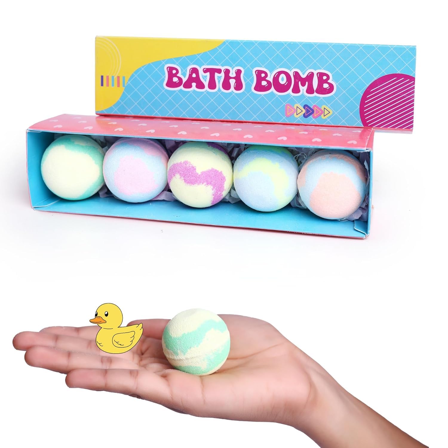 Bath Bomb With Pink Salt - All Natural Handcrafted Aromatic Fragrance - Perfect Bath Gift For Kids, Men & Women 65 Gm Each-image-23