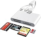Memory Stick Pro Duo Adapter - 4-in-1 Multi Memory Card Reader with Triple Lightning/USB-C/USB-A for SD/Micro SD/MS/xD-Picture-Card, Sony Cybershot Memory Stick Pro Duo Adapter for iPhone/Android/PC