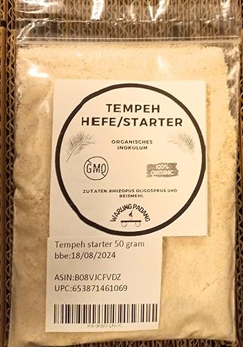 Sin OGM-Tempeh StarterLive CultureRagi TempeInokulum 1.76oz1.7637 onzas, HALAL