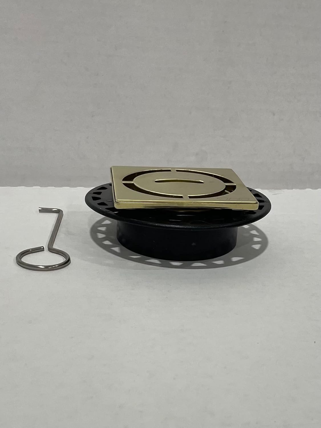 Schluter Kerdi-Drain Grate Kit with Integrated Slope Bonding Flange - Ideal for Bathroom or Wet Rooms - 4" BR Classic Gold Pure, Adjustable - KDIF4GRKEBCGD8