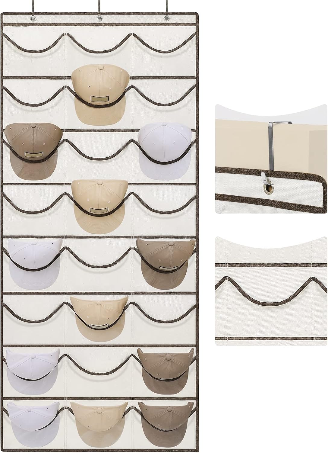 LoforHoney Home Over the Door Hat Rack for Baseball Caps