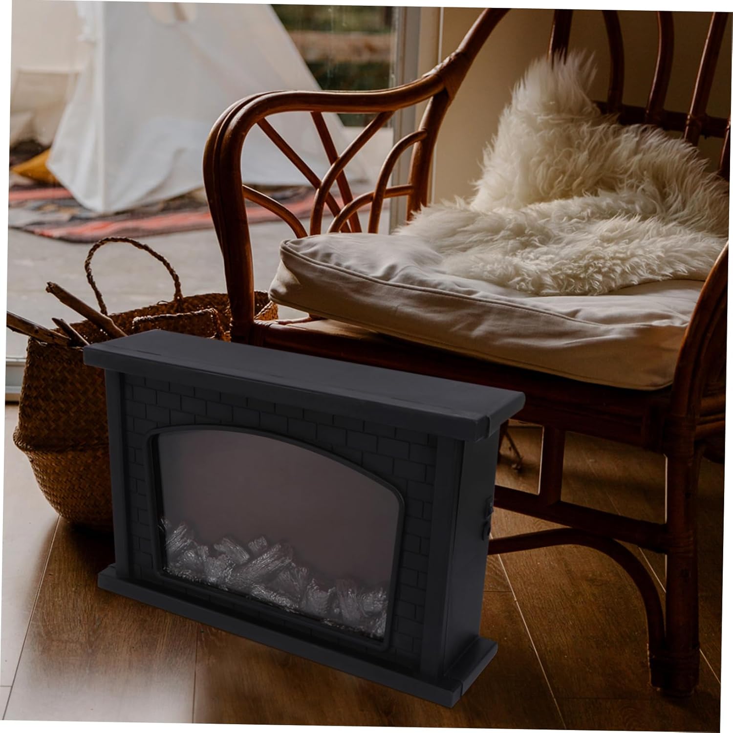 DOITOOL 1pc Led Creative Flame Modeling Lamp Unique Decoration for Christmas Fireplace and Home Battery Design for Parties and Boys and Girls Rooms