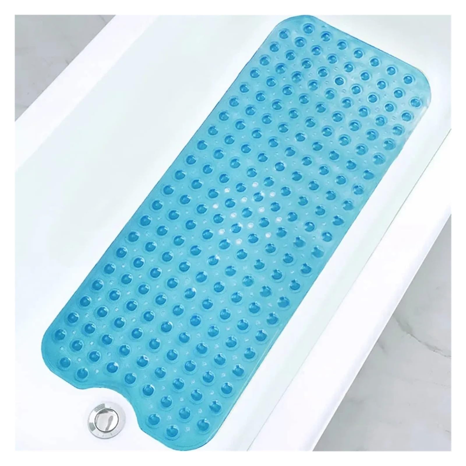 Tappeto Da Bagno Tappetino antiscivolo for bagno in PVC Tappetino for massaggio for vasca Tappetino for uso domestico Tappetino for doccia con ventosa 100 * 40 cm Per Vasca(Grey 01)