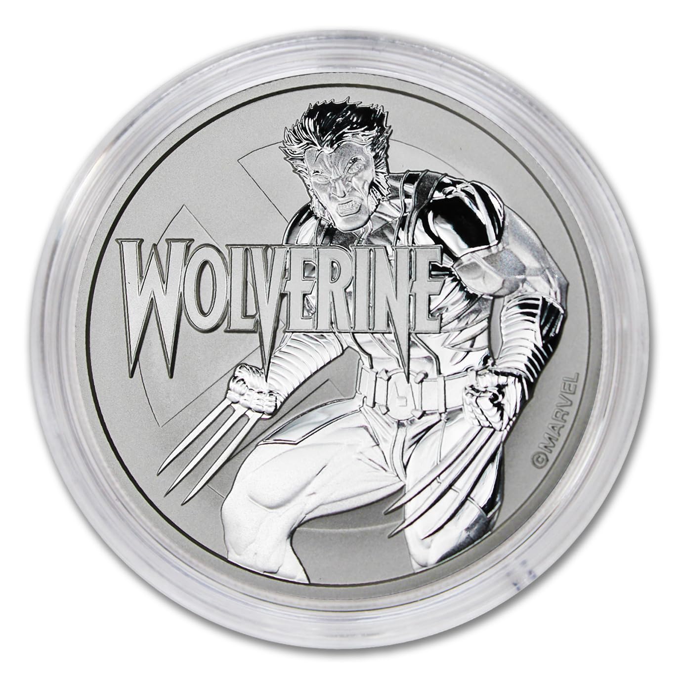 2021-1 oz Tuvalu Silver Marvel X-Men Wolverine Coin Brilliant