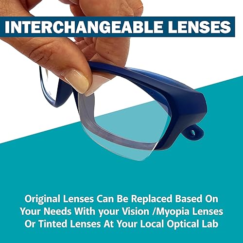 Miniatura 20 de BLUE CUT Gafas de protección deportiva, lentes antiniebla, gafas de seguridad para baloncesto, pickleball y todos los deportes al aire libre Azul